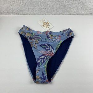 Becca South Pacific Danielle French Cut Women's Swim Bottom‎ Blue Small NWT 6268